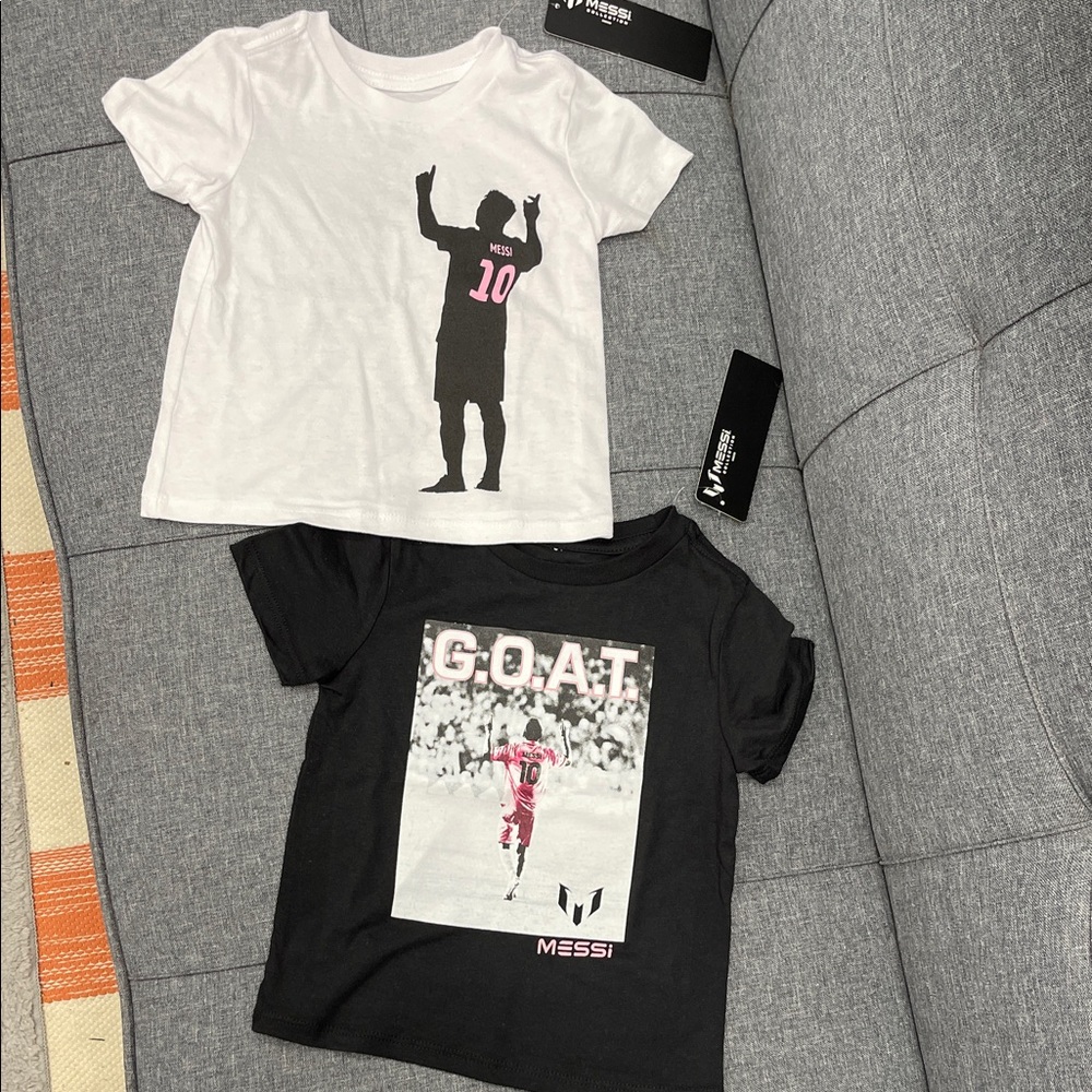 2- 18-25 mo MESSI tshirts